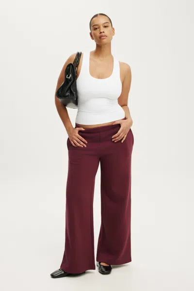 Cotton On Baggy Sweatpant In Burgundy