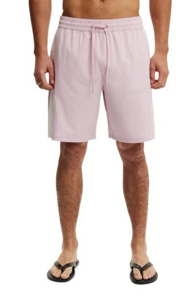 Cotton On Baggy Swim Short In Pink Panel