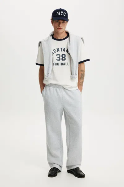 Cotton On Baggy Track Pant In Grey Marle