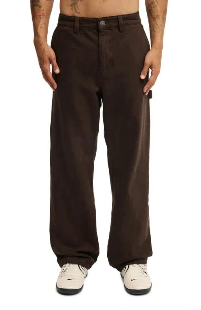 Cotton On Baggy Worker Pant In Brown