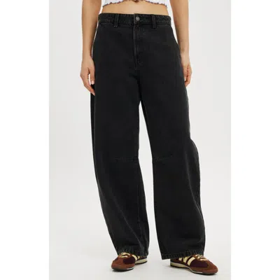 Cotton On Barrel Jean In Graphite Black