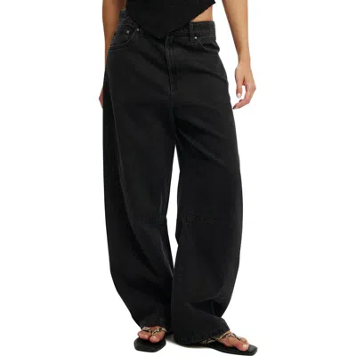 Cotton On Barrel Jean In Graphite Black Seams