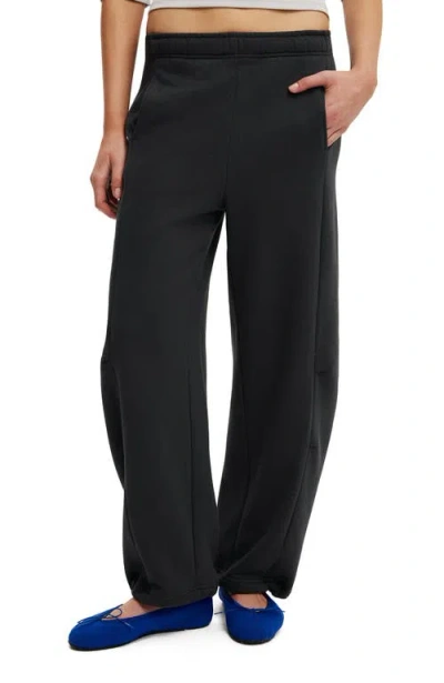 Cotton On Barrel Leg Sweatpant In Black