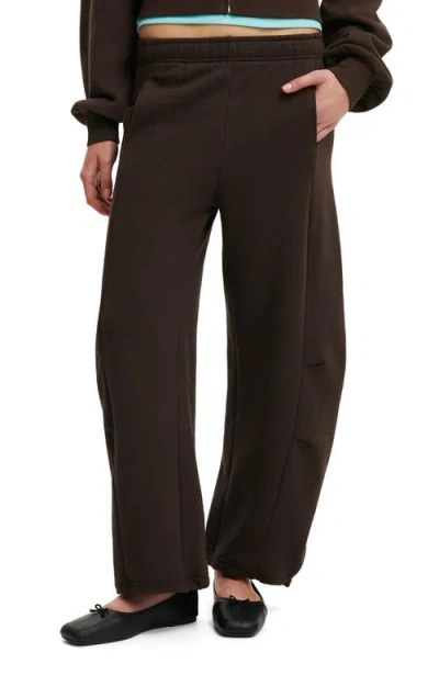 Cotton On Barrel Leg Sweatpant In Brown