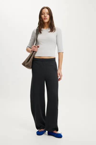 Cotton On Barrel Leg Sweatpant In Black