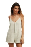 Cotton On Beach Romper In Artichoke Gingham