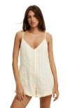Cotton On Beach Romper In Lemon Icing