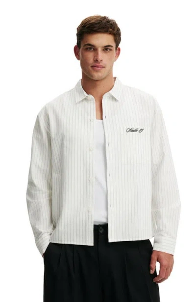 Cotton On Bedford Long Sleeve Shirt In White