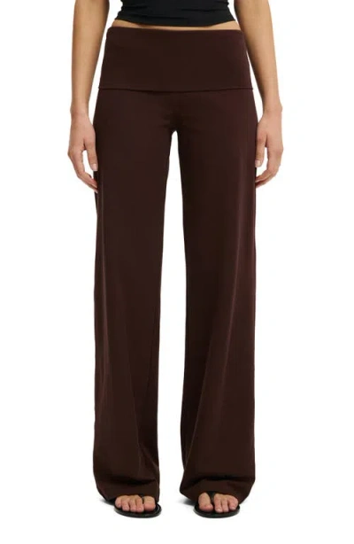 Cotton On Bella Straight Leg Pant In Brown