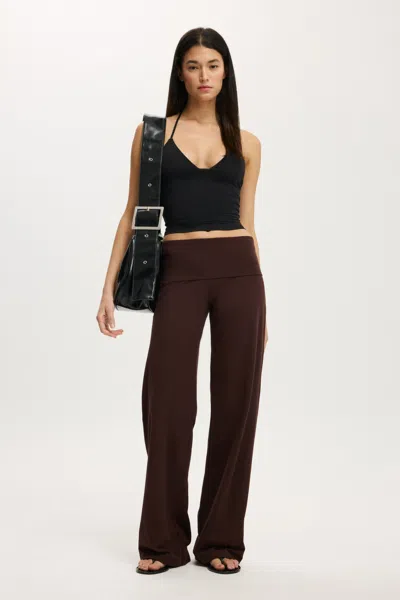 Cotton On Bella Straight Leg Pant In Dark Oak
