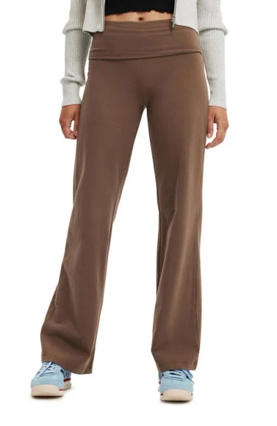 Cotton On Bella Straight Leg Pant In Mink Brown