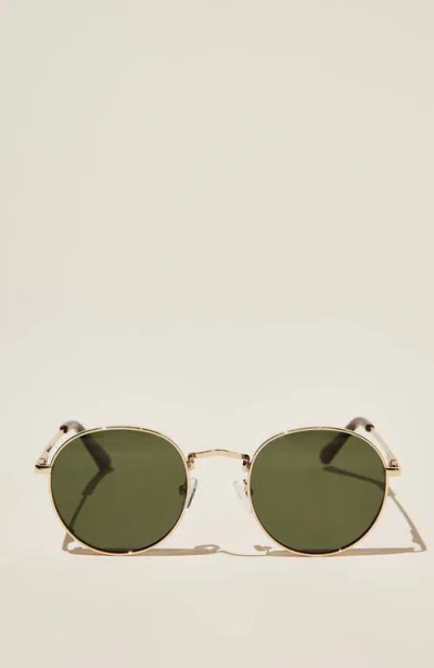 Cotton On Bellbrae Polarized Sunglasses In Goldtortgreen