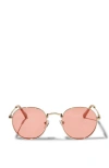 Cotton On Bellbrae Polarized Sunglasses In Silver Brown Pink