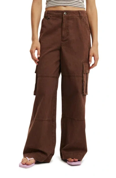 Cotton On Benny Cargo Pant In Washed Brown