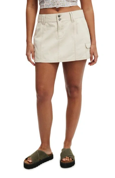 Cotton On Benny Cargo Skirt In Ecru