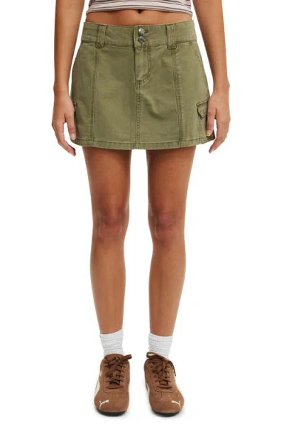 Cotton On Benny Cargo Skirt In Washed Cactus Green