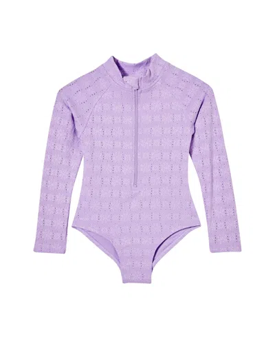 Cotton On Kids' Big Girls Lydia Swimwear One Piece In Purple