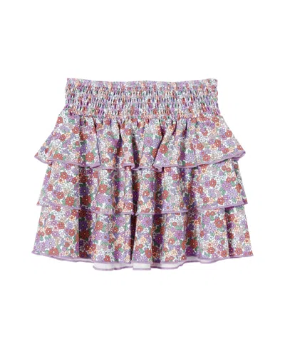 Cotton On Kids' Big Girls Summer Swim Skirt In Vanilla,blaire Ditsy Clay Pigeon