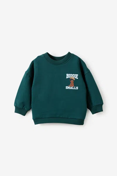 Cotton On Kids' Biggie Smalls Music Sweater In Green