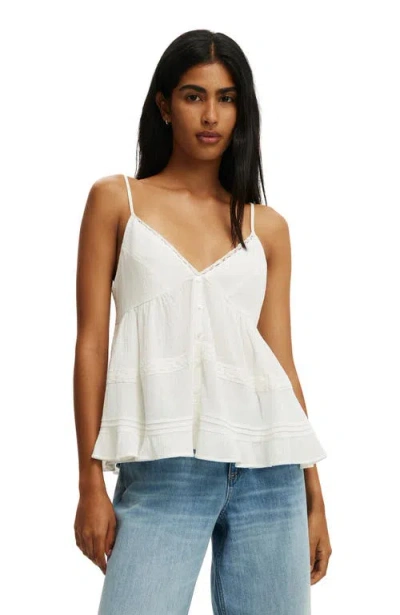 Cotton On Billie Lace Babydoll Cami In White