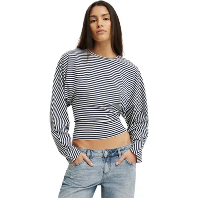 Cotton On Blair Batwing Long Sleeve In Blue