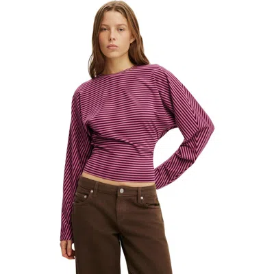 Cotton On Blair Batwing Long Sleeve In Pink