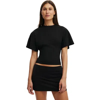Cotton On Blair Batwing Short Sleeve Tee In Black
