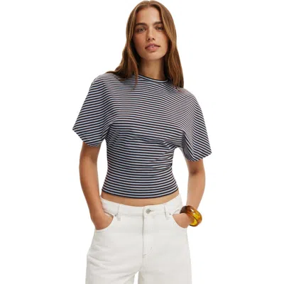 Cotton On Blair Batwing Short Sleeve Tee In Blue