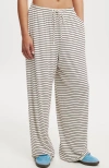 Cotton On Blair Wide Leg Pant In Lorry Stripe Cherry Choc