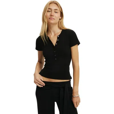 Cotton On Blake Henley Short Sleeve In Black