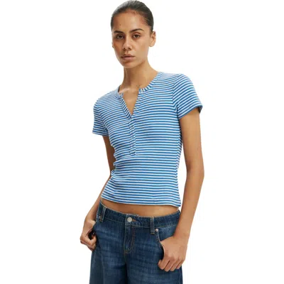 Cotton On Blake Henley Short Sleeve In Blue