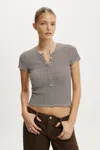 Cotton On Blake Henley Short Sleeve In Black