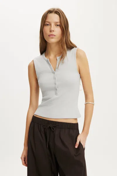 Cotton On Blake Henley Tank In Marble Mist
