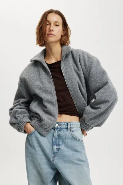 Cotton On Blake Textured Jacket In Gray