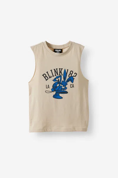 Cotton On Kids' Blink 182 Music Muscle Tank In Neutral