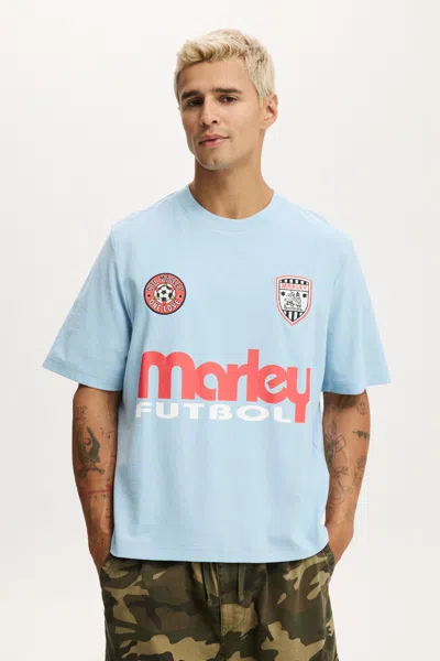 Cotton On Bob Marley Music Crop Fit T-shirt In Blue
