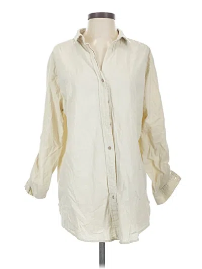 Pre-owned Cotton On Body 3/4 Sleeve Button Down Shirt In White