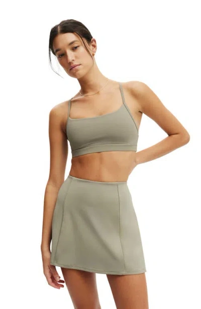 Cotton On Body 365 Keyhole Crop In Dusty Khaki