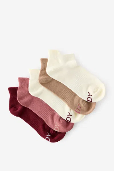 Cotton On Body 5pk Ankle Sport Sock In Dusty Rose Multi