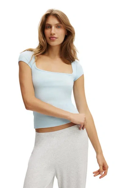 Cotton On Body 90s Scoop Neck Tee In Blue