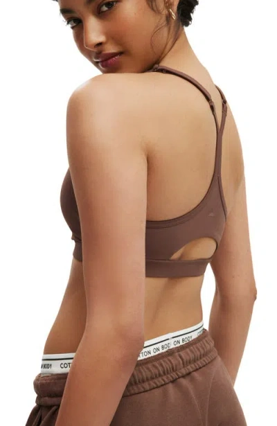 Cotton On Body Active 365 Keyhole Crop In Brown