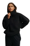 Cotton On Body Active Balance Half Zip Soft Fleece Pullover Jacket In Black