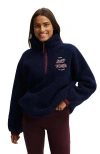 Cotton On Body Active Balance Half Zip Soft Fleece Pullover Jacket In Blue
