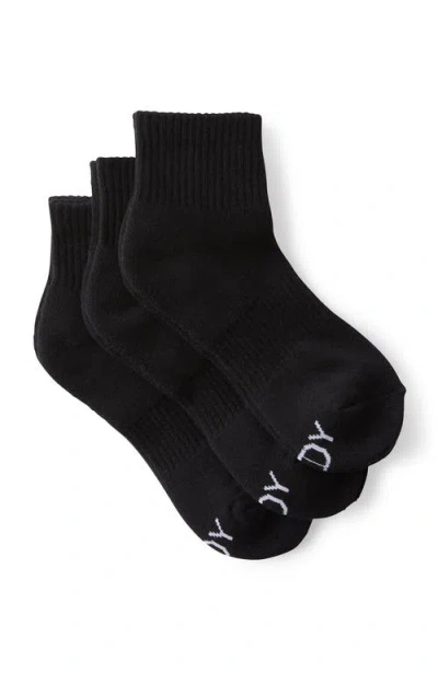Cotton On Body Active Body Qtr Crew Sock 3pk In Black