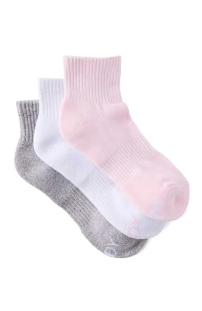 Cotton On Body Active Body Qtr Crew Sock 3pk In Cherry Dream Multi