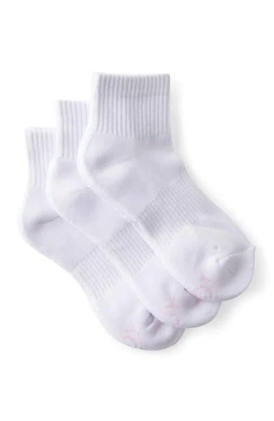 Cotton On Body Active Body Qtr Crew Sock 3pk In White