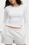 Cotton On Body Active Core Rib Longsleeve In White