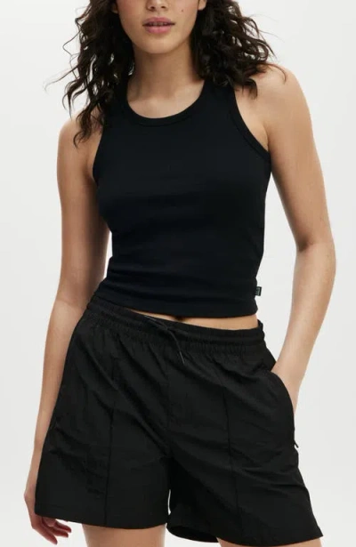 Cotton On Body Active Core Rib Racer Tank In Black