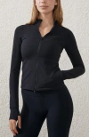 Cotton On Body Active Core Zip Through Long Sleeve In Black