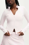 Cotton On Body Active Core Zip Through Long Sleeve In Cherry Dream